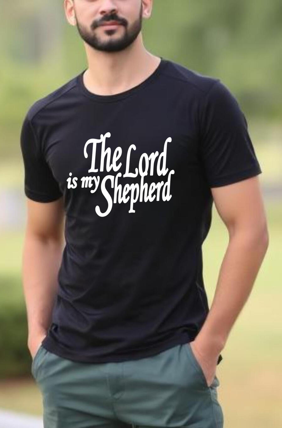 The Lord is my Shepherd Men's Christian T-shirt.