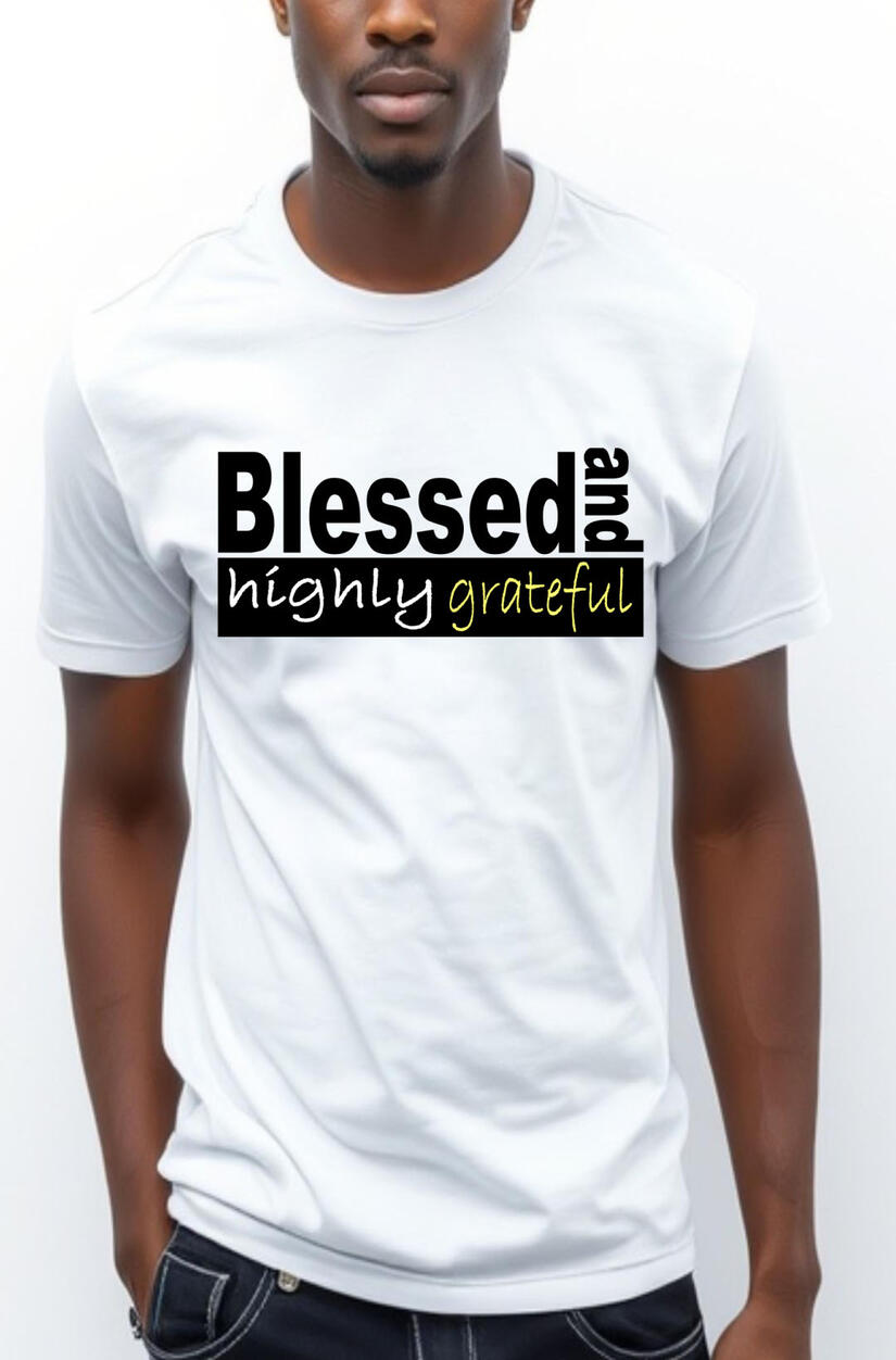 Blessed & Highly Grateful Men's Christian T-shirt